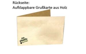 Biodora Grußkarte Holzgrusskarte Lebe Liebe Lache