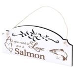 Dekolando Hängedekoration Lachs Deko 20x10cm All you need is Love