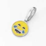 GIORGIO MARTELLO MILANO Charm-Einhänger Smiley mit Tränen vor lachen, Silber 925