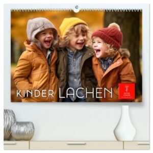 Kinder Lachen (hochwertiger Premium Wandkalender 2024 DIN A2 quer), Kunstdruck in Hochglanz