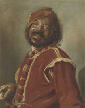 Kunstdruck Der Mulatte Frans Hals 16. 17. Jh. Rot Kappe Lachen Werbung 1403, (1 St)