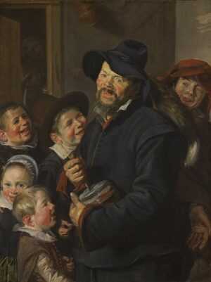 Kunstdruck The Rommel-Pot Player Frans Hals Musik Kinder Lachen Freude Mann B A3, (1 St)