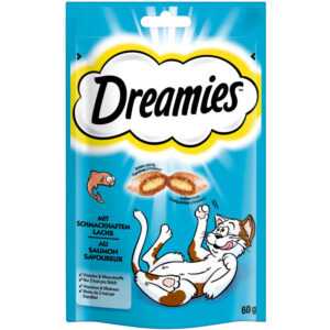 Mars Gmbh - Dreamies mit Lachs für Katzen leckerer Snack im Frischebeutel 60g