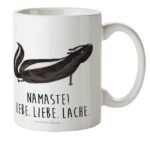 Mr. & Mrs. Panda Kinderbecher Stinktier Yoga - Weiß - Geschenk, Namaste, Lebe, Tasse, Lache, Reiseb, Kunststoff