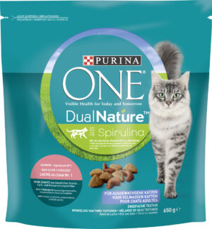 Purina One Katzenfutter DualNature mit Spirulina & Lachs 650 g