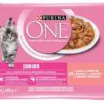 Purina one Junior Lachs Katzennassfutter 4 x 85 g