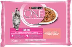 Purina one Junior Lachs Katzennassfutter 4 x 85 g