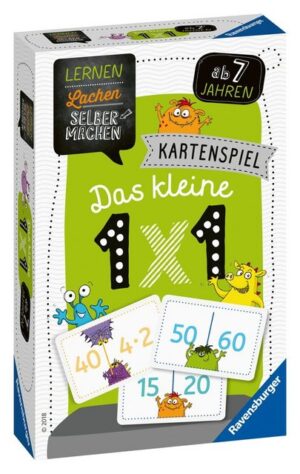 Ravensburger Spiel, Kinder Kartenspiel Lernen Lachen Selbermachen Das kleine 1 x 1 80350