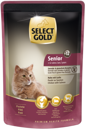 SELECT GOLD Senior +12 Huhn & Lachs 12x85 g