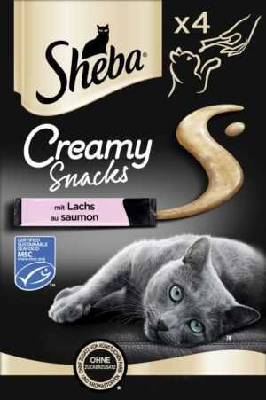 Sheba Creamy Snacks mit Lachs Katzenleckerli 4 x 12g