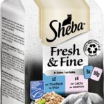 Sheba Fresh & Fine in Gelee mit Thunfisch & Lachs Katzenfutter 6 x 50 g