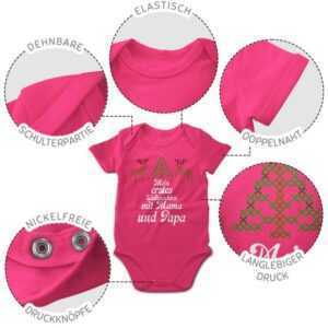 Shirtracer Shirtbody Ugly sweater - Mein erstes Weihnachten - Rentiere Weihnachten Kleidung Baby