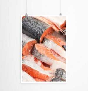 Sinus Art Poster Food-Fotografie - Roher Lachs 60x90cm Poster