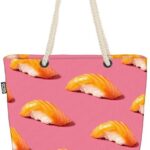 VOID Strandtasche (1-tlg), Lachs Sushi Sashimi Japan sushi asia asien asiatisch lachs thunfisch