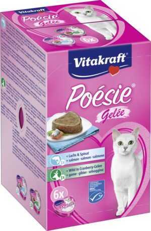 Vitakraft Poésie Katzenfutter Gelée Wild & Lachs 6 x 85 g