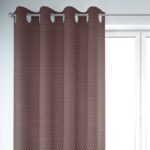 Vorhang SCHÖNER LEBEN. Vorhang Jacquard Geometrisch Schuppen braun lachs 245cm, SCHÖNER LEBEN., Ösen (1 St), blickdicht, Jacquard, handmade, made in Germany, vorgewaschen