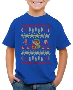 style3 Print-Shirt Kinder T-Shirt Link Ugly Christmas Sweater strick pulli weihnachten zelda xmas