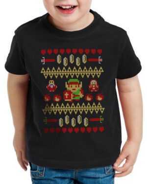 style3 Print-Shirt Kinder T-Shirt Link Ugly Christmas Sweater strick pulli weihnachten zelda xmas