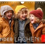 CALVENDO Wandkalender Kinder Lachen (Wandkalender 2024 DIN A4 quer), CALVENDO Monatskalender