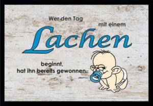 Fußmatte Fußmatte Schmutzfangmatte Tag Lachen Gewonnen Baby F624 60x40 cm, Ladreas, 60x40 cm