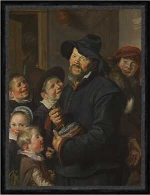 Kunstdruck The Rommel-Pot Player Frans Hals Musik Kinder Lachen Freude Mann Faks_, (1 St)