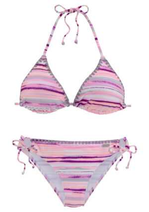 VENICE BEACH Triangel-Bikini Damen lachs-bedruckt Gr.32 Cup A/B