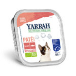 Yarrah Bio Paté Katzenfutter - Schälchen - Lachs (MSC) mit Seetang - 16 x 100g