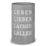 Räder Design Windlicht Räder Vino Beton Weinkühler "Leben lieben lachen lallen" 12693