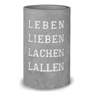 Räder Design Windlicht Räder Vino Beton Weinkühler "Leben lieben lachen lallen" 12693