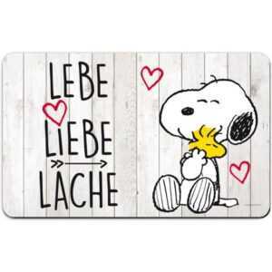 United Labels® Frühstücksbrett Snoopy Frühstücksbrett, Lebe Liebe Lache, Resopal