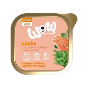 WOW! Hundefutter Adult - Schale - Lachs - 11 x 150 g