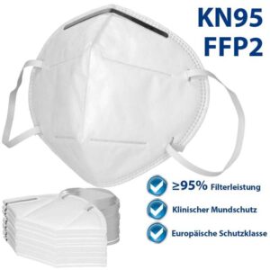 20x FFP2 Atemschutzmaske Mundschutz 4-lagig Weiß - Ecd Germany