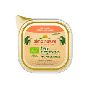 Almo Nature Bio Organic Maintenance Hundefutter - Schälchen - Lachs - 9 x 300 g