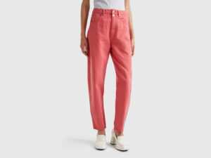 Benetton, Mom-fit-hose, größe 31, Lachs, female