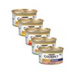 Gourmet Gold Mousse - Huhn, Lachs, Nieren, Kaninchen - 8 x 85 g