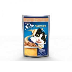 Iperbriko - Felix Sensations mit Lachs in Gelee Purina 100 Gramm