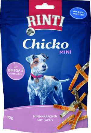 RINTI Chicko Mini Häppchen mit Lachs 80 g