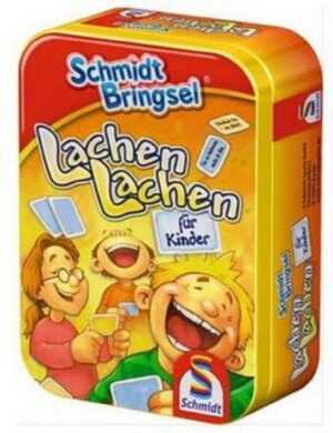 Schmidt Spiele Spiel, Bringsel - Lachen Lachen Kinder Kartienspiel, ca. 10 x 7 x 3,3 cm Mitbring-Spiele in Metallbox