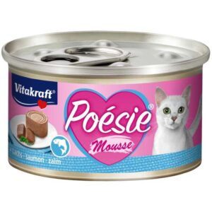 Vitakraft - Katzenfutter Poesie Mousse, Lachs - 12 Dosen