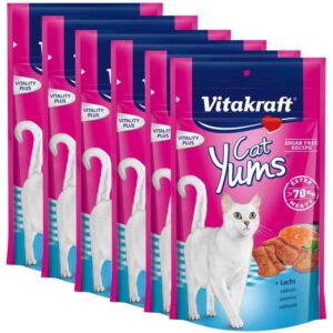 Vitakraft - Katzensnack Cat Yums plus Lachs - 9 x 40g