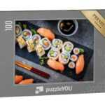 puzzleYOU Puzzle Japanisches Essen: Sushi mit Lachs, Thunfisch, 100 Puzzleteile, puzzleYOU-Kollektionen Asiatisches Essen