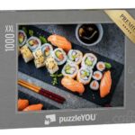 puzzleYOU Puzzle Japanisches Essen: Sushi mit Lachs, Thunfisch, 1000 Puzzleteile, puzzleYOU-Kollektionen Asiatisches Essen