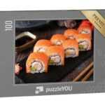 puzzleYOU Puzzle Sushi-Menü mit Philadelphia-Rolle und Lachs-Sushi, 100 Puzzleteile, puzzleYOU-Kollektionen Sushi