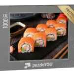 puzzleYOU Puzzle Sushi-Menü mit Philadelphia-Rolle und Lachs-Sushi, 1000 Puzzleteile, puzzleYOU-Kollektionen Sushi