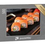 puzzleYOU Puzzle Sushi-Menü mit Philadelphia-Rolle und Lachs-Sushi, 500 Puzzleteile, puzzleYOU-Kollektionen Sushi