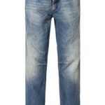 ADenim Herren Jeans blau Baumwolle Straight Fit