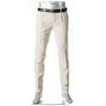 Alberto Herren Hose beige Leinen