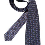 Ascot Herren Krawatte blau Gemustert