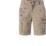 BOB Herren Cargoshorts beige Baumwolle