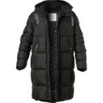 BOGNER Herren Daunenparka schwarz Mikrofaser unifarben